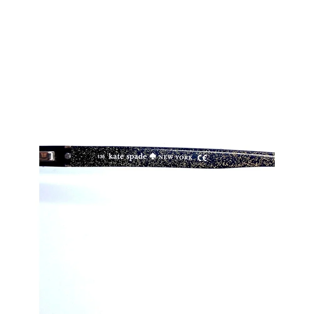 Kate Spade NY Black Oval Metal W Glitter Temples Eyeglasses Jayla 0003 52 17 135